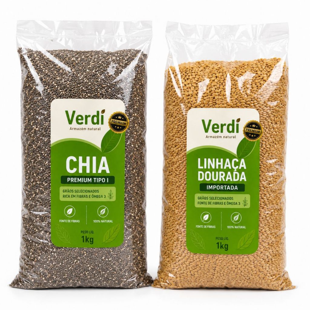 Chia Premium tipo I e Linhaça Dourada canadense | Shopee Brasil