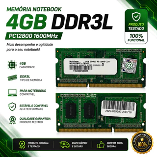 Memoria Ram para Notebook 4GB DDR3 PC3L-12800s