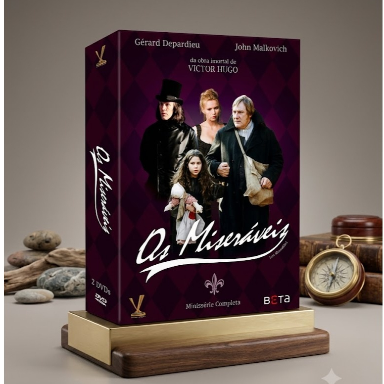 Box DVD Os Miseráveis | Minissérie com Gérard Depardieu - Original