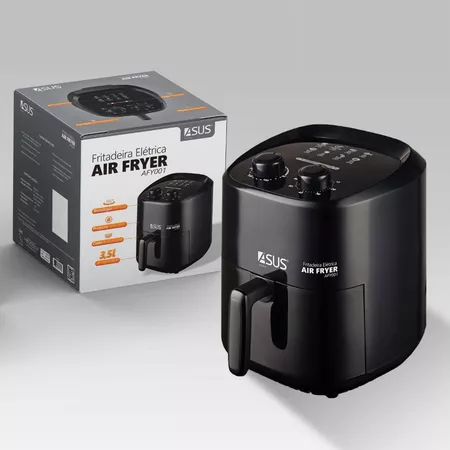 Fritadeira Sem Óleo Elétrica Air Fryer Asus 3,5 Litros 1400w Airfryer