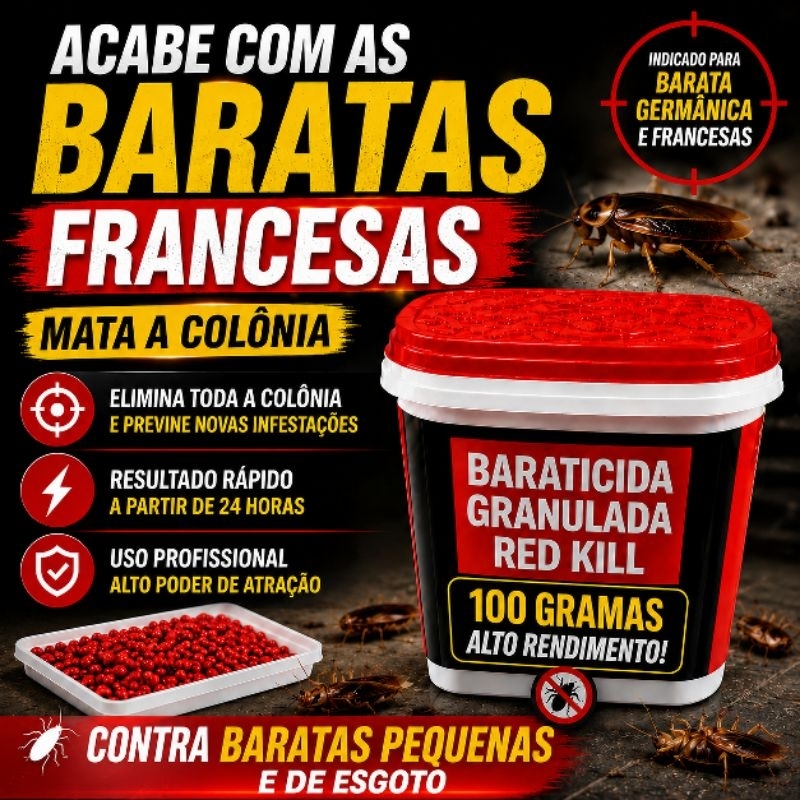 Veneno Isca Mata Barata Germânica Francesinha Cozinha Esgoto Potente ...
