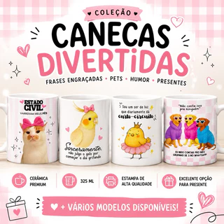 Caneca Divertida Cerâmica 325ml | Presente Criativo