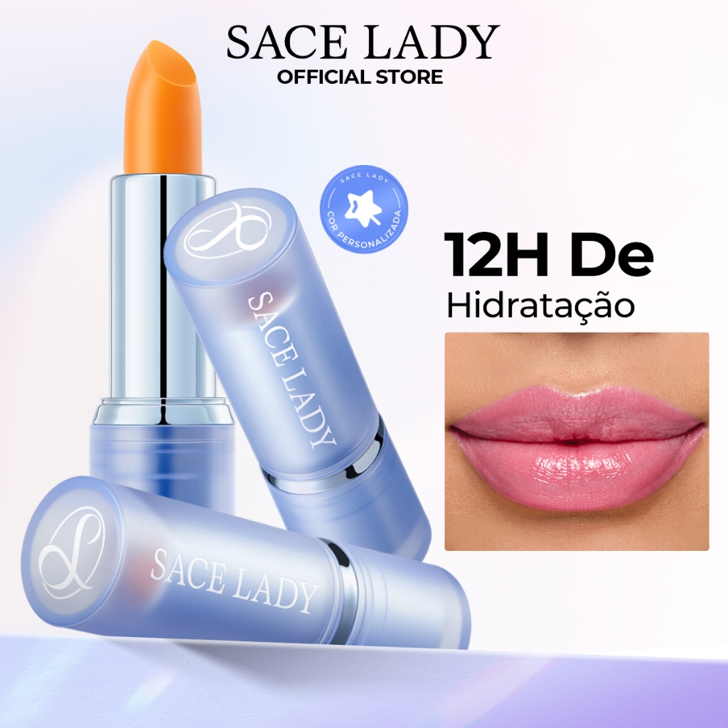 Batom Mágico SACE LADY Hidratante Labial de Longa Duração com Brilho