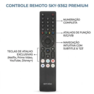 Controle Remoto Compatível Com TV TCL QM6K QM7K Series QLED 4K UHD Smart TV Premium QD-MiniLED RC833