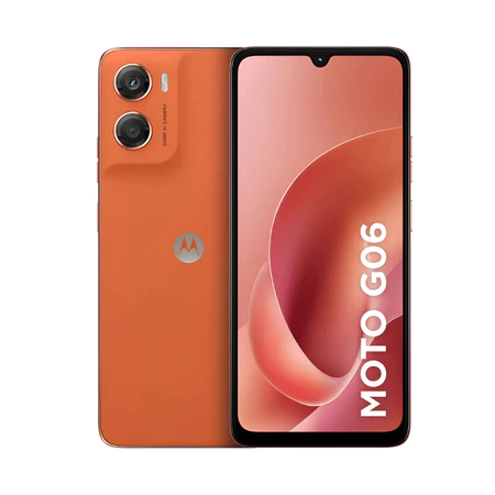 Smartphone Motorola Moto G06 128GB 4G LTE 12GB RAM Boost Câmera 50MP Tela 6.9   Laranja