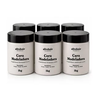 Kit 6 Ceras Modeladoras Tranças Afrohair 1kg Profissional