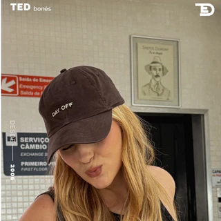 Boné Lavado Unissex Aba Curva Bordado DAY OFF | Linha TED HAT LANÇAMENTO 2027