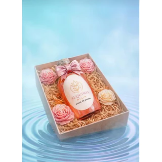 Kit Presente Spa Relaxante Luxo com 4 Velas Aromáticas + Geléia de Banho Artesanal Feminino
