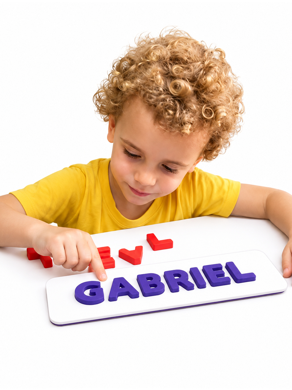 Placa Nome Personalizado com Letras 3D Removíveis