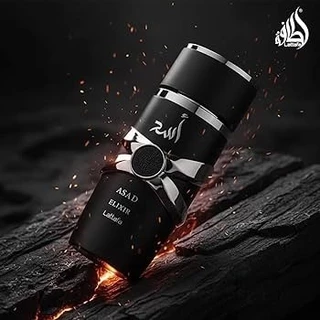 Asad Elixir Lançamento 2025 - Perfume Original Lattafa 100ml com Elegância, Poder e Longa Duração