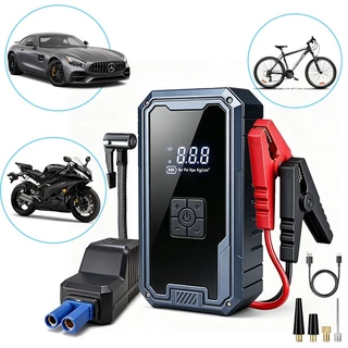 Auxiliar de Partida Portátil 15000mAh Compressor de Ar 150PSI Lanterna LED Sinal SOS Power Bank para Carro