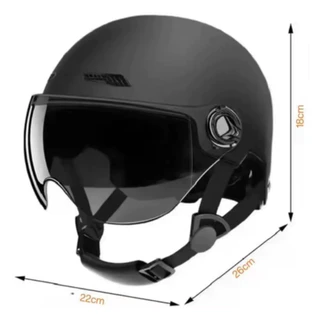 Capacete unissex para motocicletas, bicicletas e veículos elétricos com viseira.