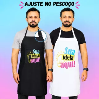Avental Personalizado com a sua logo sua ideia estampado Unisex Tecido Oxford com Alça regulável