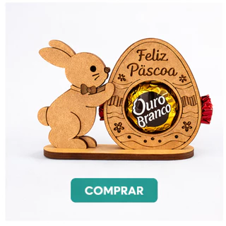Kit Porta Bombom Feliz Pascoa com 5 15 30 E 50 Unidades Lembrancinha de Pascoa em MDF em Oferta na Shopee