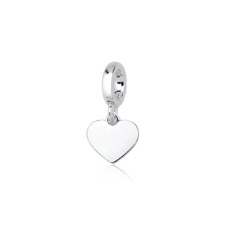 Berloque de Prata 925 Coração Liso em Oferta na Shopee