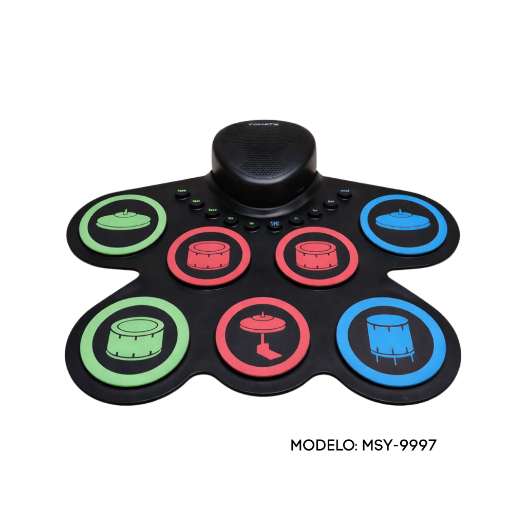 Bateria Eletrônica Portátil Roll Up 7 ou 9 Pads Infantil