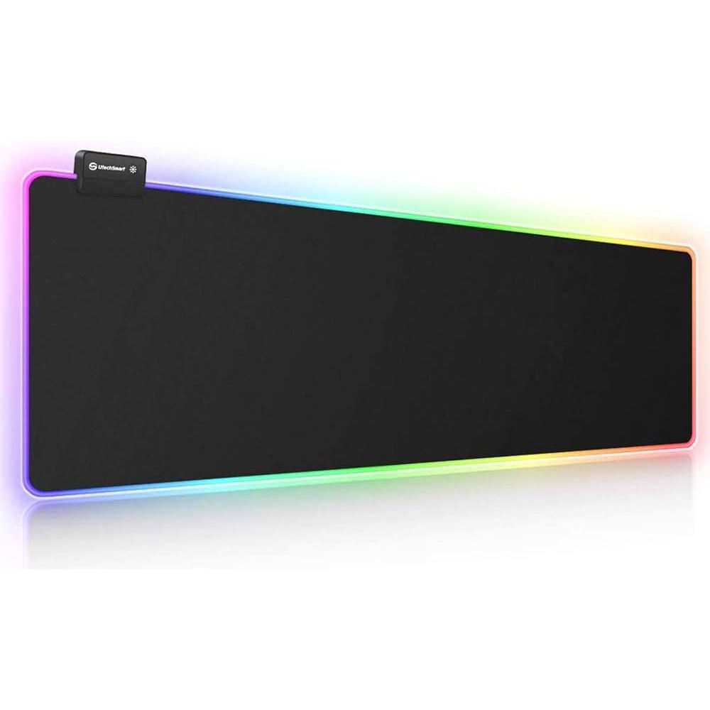 Mouse Pad Gamer Grande 80x30 Preto RGB - Superfície Suave, Base ...