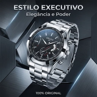 ORUSS BQ Relógio de Pulso Masculino Social Negócios Luminoso Data À Prova D’água Original Luxo