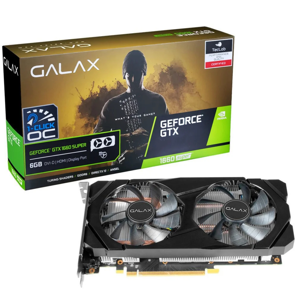 Placa de Vídeo GTX 1660 SUPER 6GB OC Galax - NVIDIA GeForce
