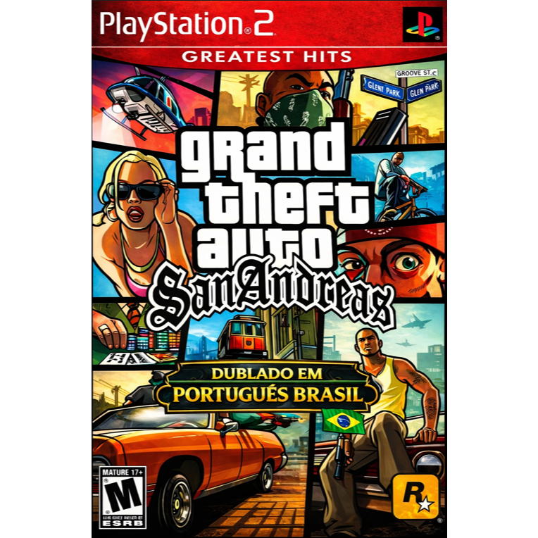 GTA San Andreas PS2 Dublado PT-BR + Legendado | Jogo Completo | Envio ...