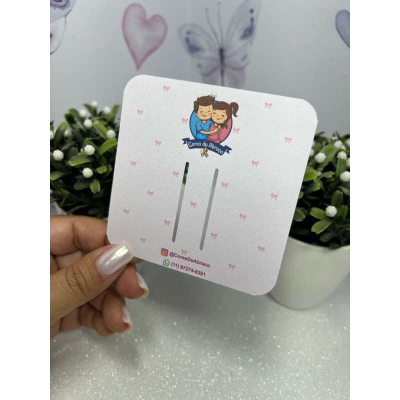 Kit 100 Papeleta Tag para laços e personalizados organizador de laços ...