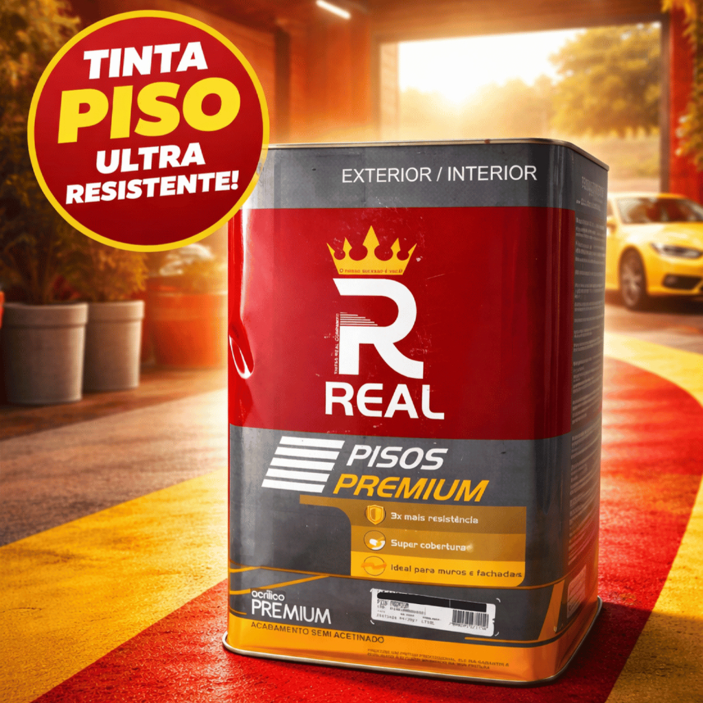 Tinta Piso 18L Alta Resistência Para Piso e Parede Garagem Área Externa ...