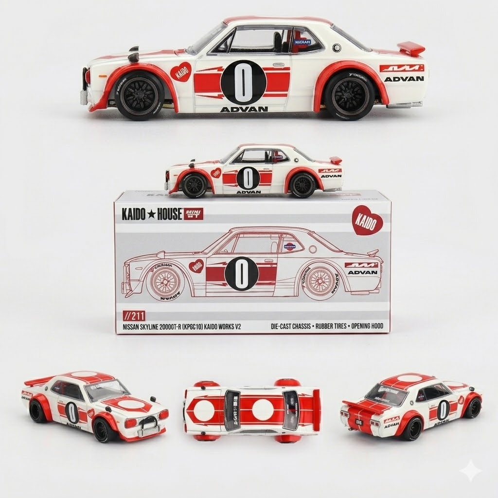 Mini GT & Kaido House | Escala 1:64 Diecast | Vários Modelos