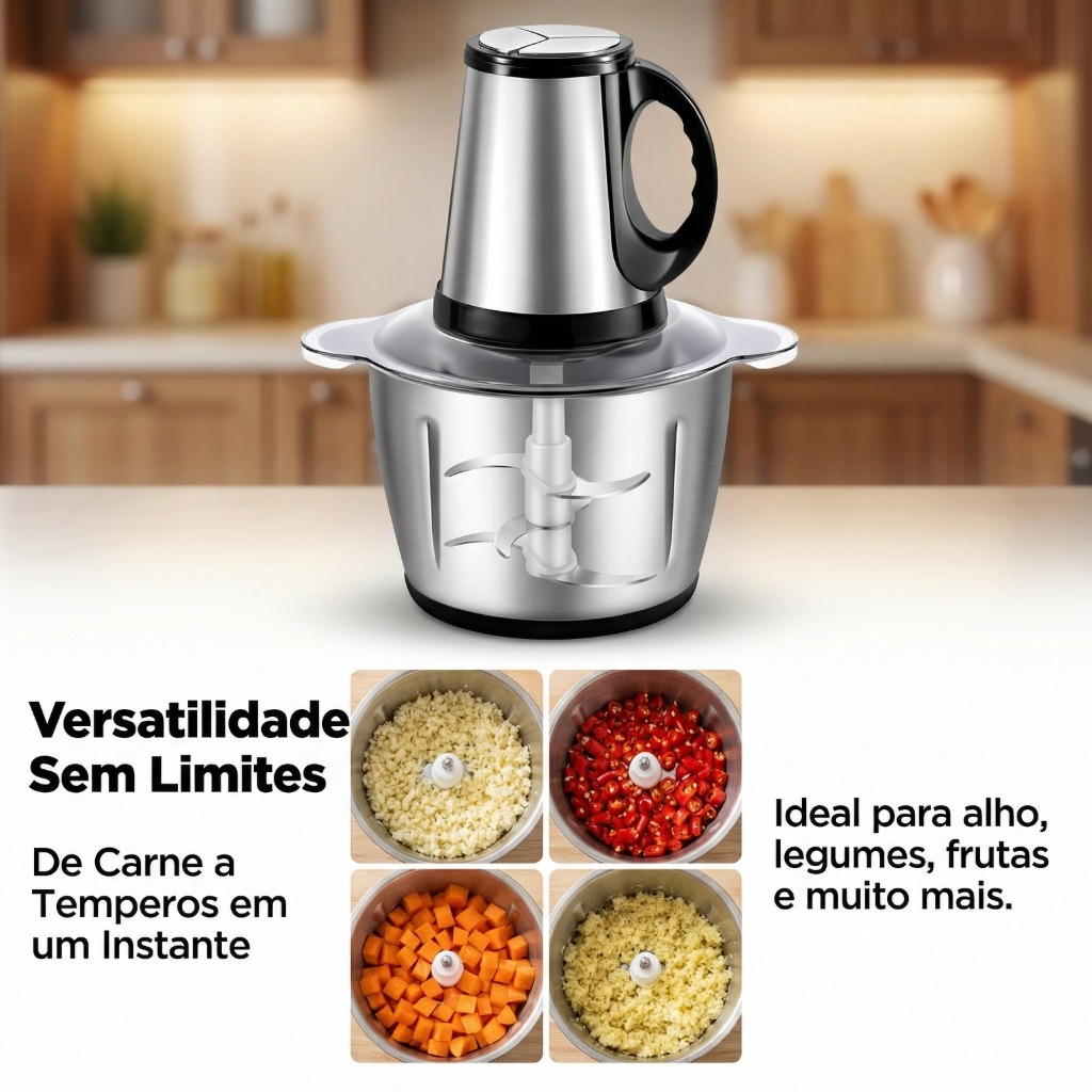 Moedor Elétrico COM ALÇA 3 Litros Triturador 110v/220v Legum