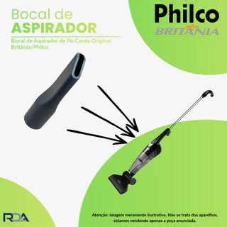 Bocal Bico Plástico Preto Aspirador de Pó Britânia BAS1000V/ BAS1250V/ BAS1250P/ BAS1260C TOP DUST OFF/ Ciclone