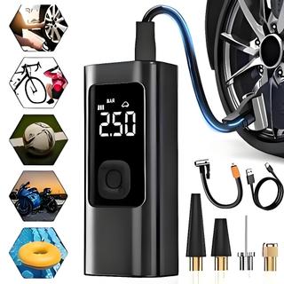 Bomba de Ar Elétrica 12V Compressor Portátil para Pneus de Carro, Moto, Bicicleta e Acessórios -M6