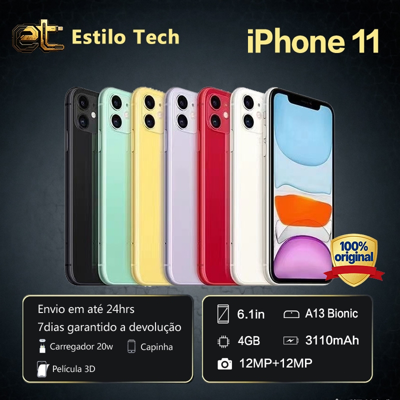 iPhone 11 64GB/128GB/256GB 100% original com garantia ( vitrine