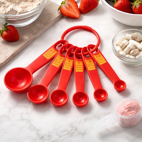 Kit Jogo de Colheres Medidoras 6 Peças para Cozinha Receitas