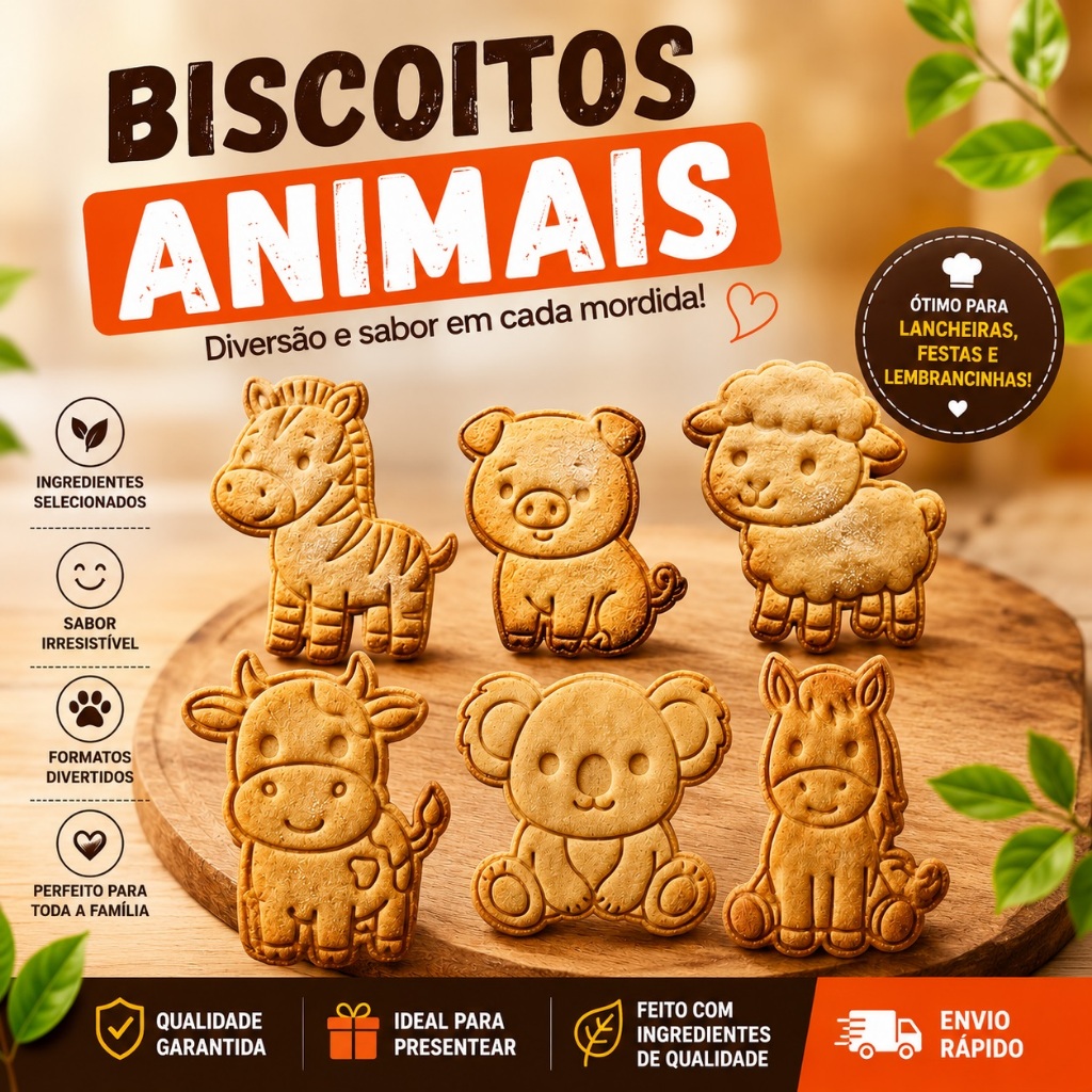 Kit 6 cortador/Marcador/Molde Tema Fazendinha para Biscoitos