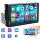 Central Multimídia Automotiva 1 Din 7 Inch MP5 Bluetooth Com Tela Sensível Ao Toque USB/AUX/TF Mirrorlink