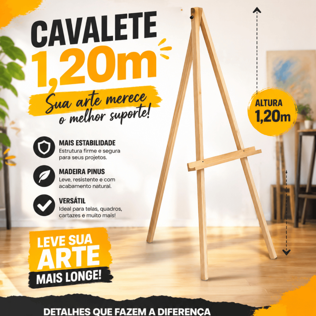 Cavalete De Madeira 1,20m Para Casamento Eventos Placas Quad