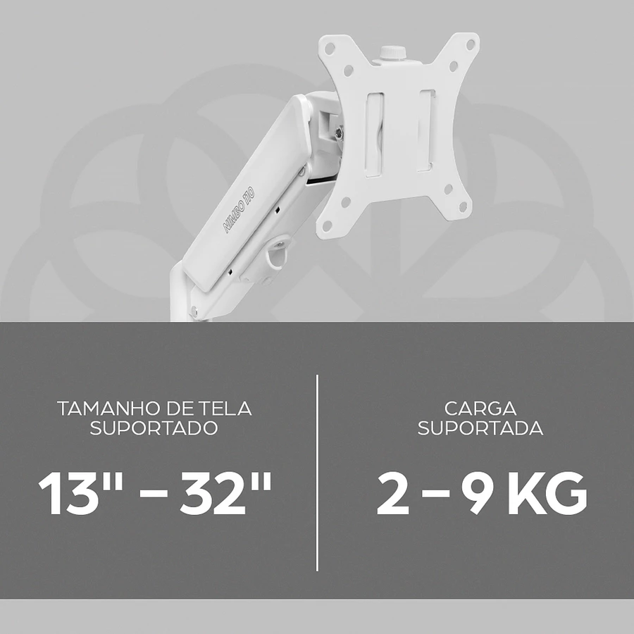 Suporte Articulado Ajustável para Monitor 13" a 32" com Pistão a Gás - foto 4