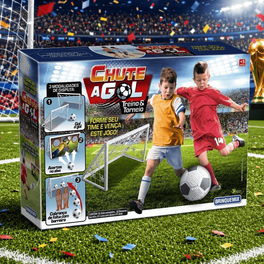 Kit 2 Mini Traves Infantil Brinquedo Chute a Gol Mini Golzinho Jogo Futebol 2 Traves + Bola + Alvo