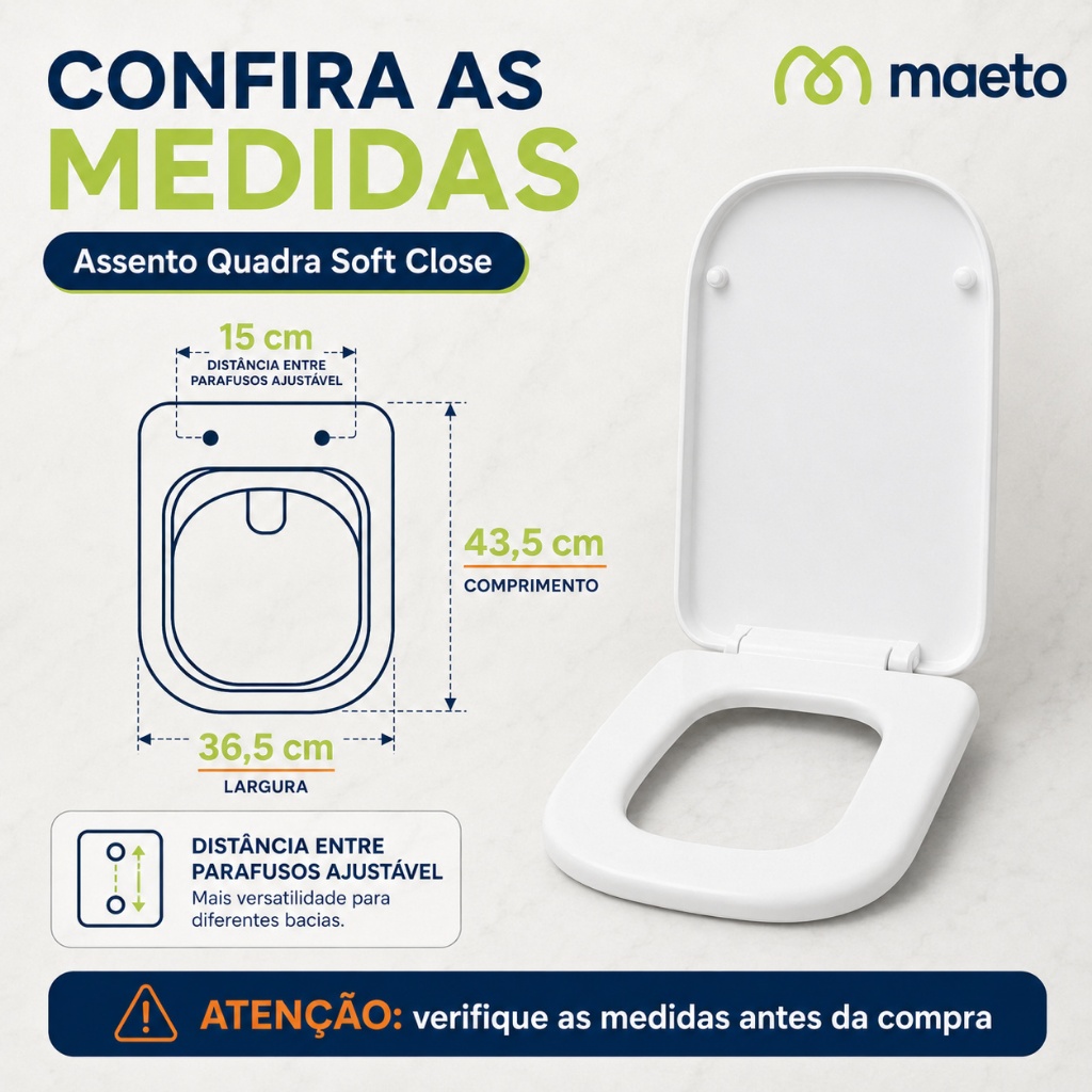 Assento Sanitario Tampa de Vaso Tabua Soft Close Amortecedor Oval
