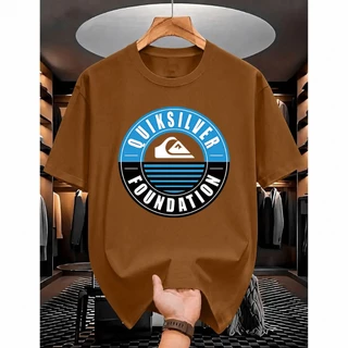[Camiseta Premium em Algodão Puro]GXG Camiseta Masculina Básica Quiksilver Foundation Q.S Camisa T-shirt Unisex Algodão