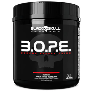 Pré Treino BOPE Black Skull 300g Cafeína Creatina Taurina Arginina Energia Treino Academia