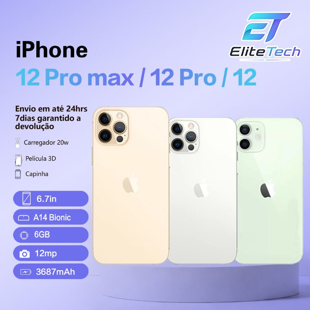 Celular IPhone 12 /12 Pro/ 12 Pro Max 64GB 128gb 256GB DE VITRINE