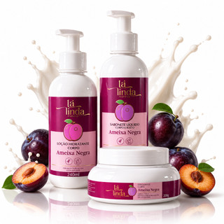Kit corporal Ameixa Negra: hidratante, sabonete e mais