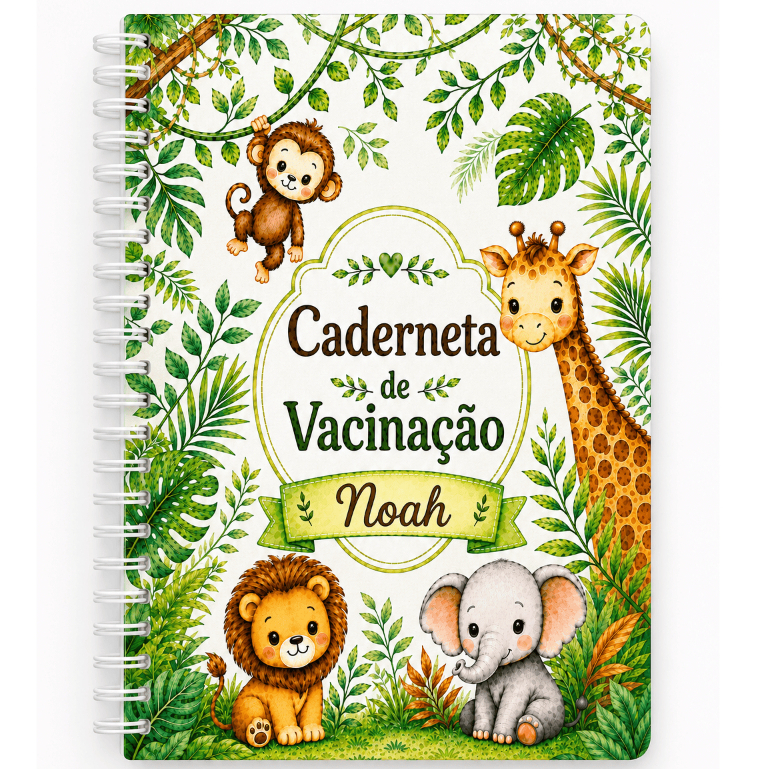 Caderneta de Vacinação Safari Baby — Fosco