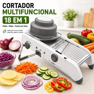 Cortador De Legumes Fatiador Ralador Com Regulagem Em Inox