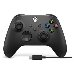 Controle Microsoft Xbox, PC, Mobile Preto + Cabo USB-C