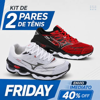 Kit 2 Pares Tênis Para Academia e Corrida com Amortecimento