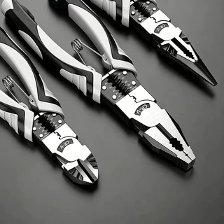 Multifunctional Electrician's Diagonal Pliers and Fine Tip, Wire Cutters e Professional Crimping Tool