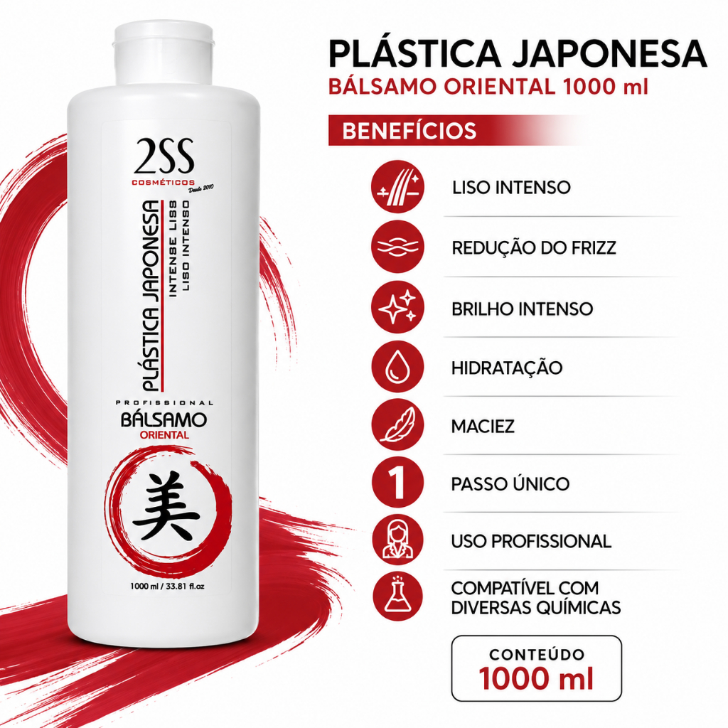 Plástica Japonesa Progressiva Bálsamo Oriental 1000ml Passo Único