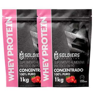 Kit Whey Protein Concentrado 2kg Proteína Concentrada- Soldiers Nutrition