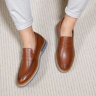 Sapato Mocassim Masculino Couro Legítimo Social Casual Confortável Palmilha Gel Sola Leve Trabalho Passeio